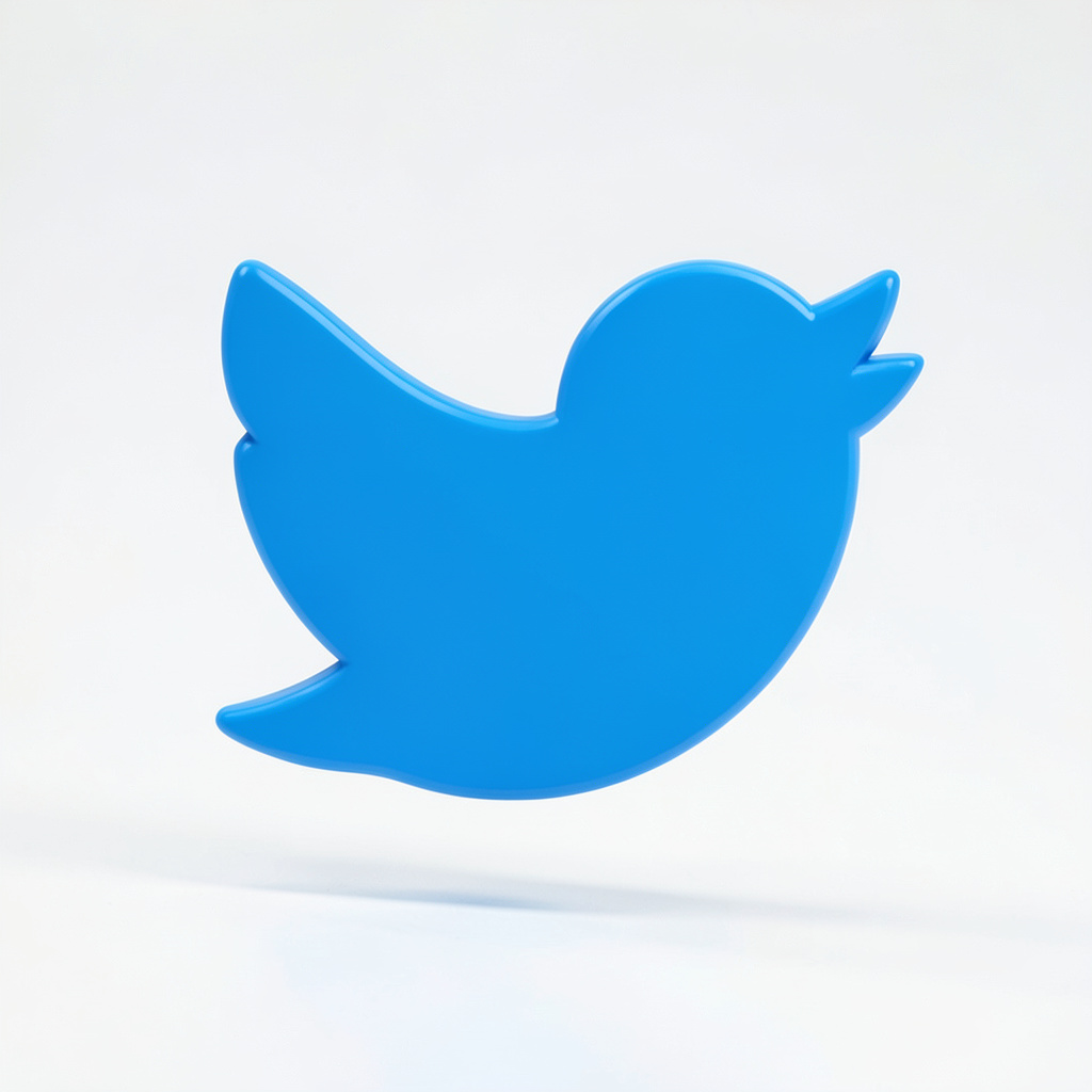 Twitter social media icon in blue