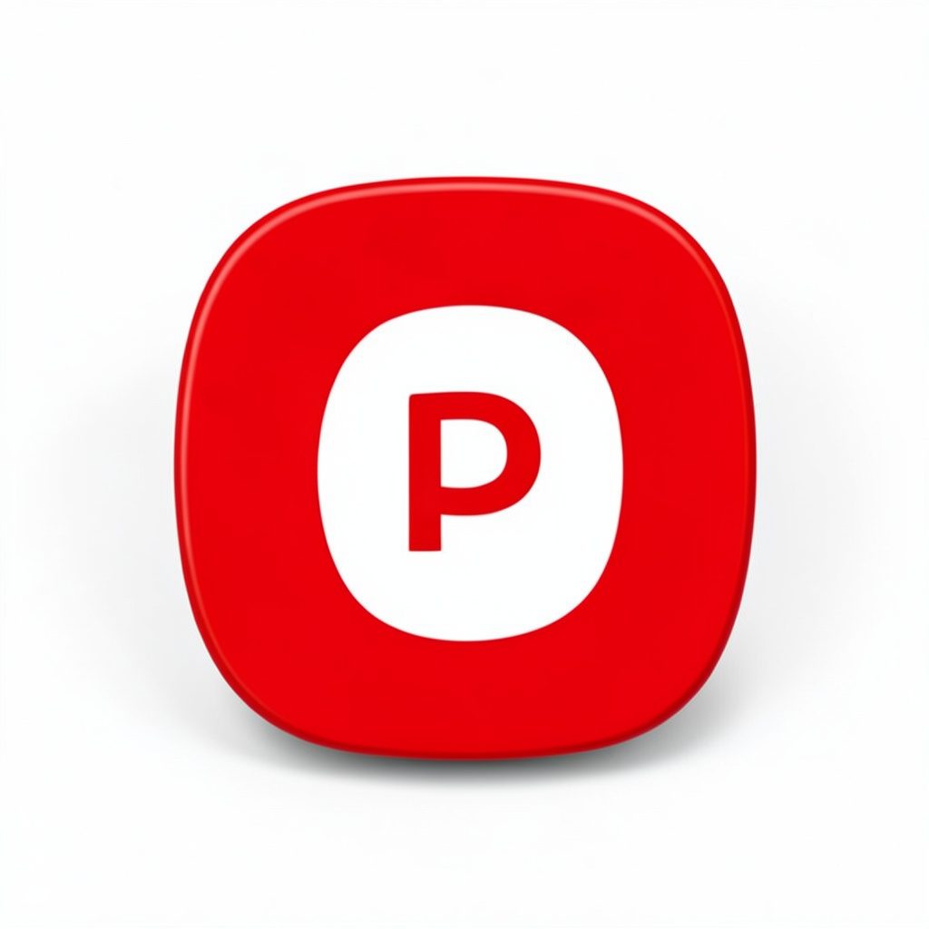 Google Plus social media icon in red and white