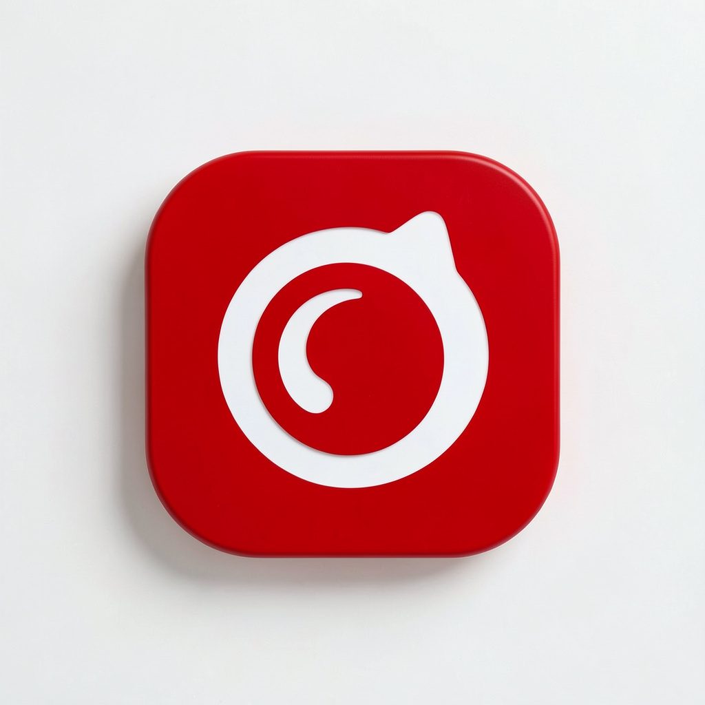 Pinterest social media icon in red